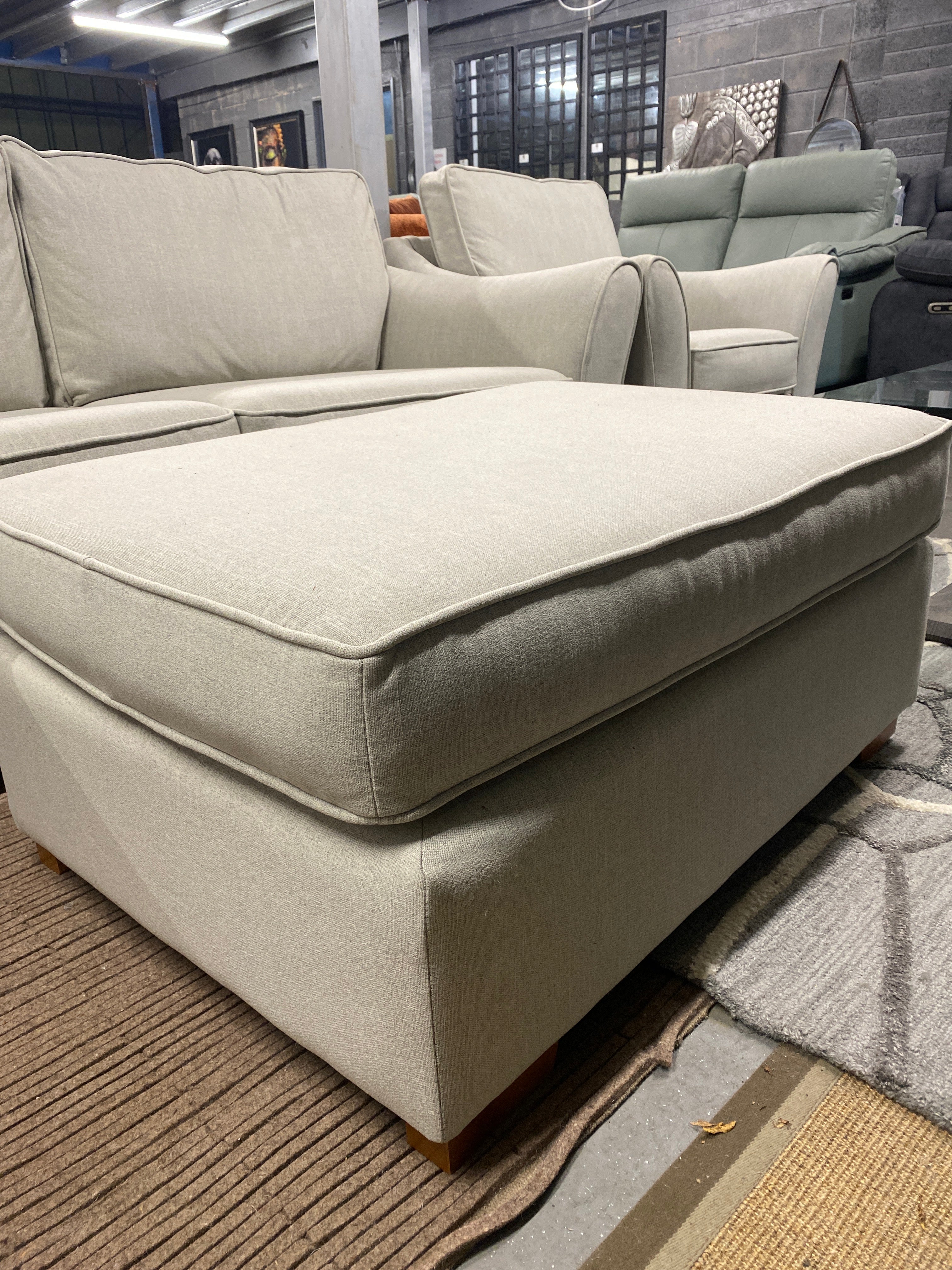 3 + 1 + Stool Fabric Sofa Set