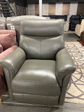 Grey Leather - Manual Recliner Armchair