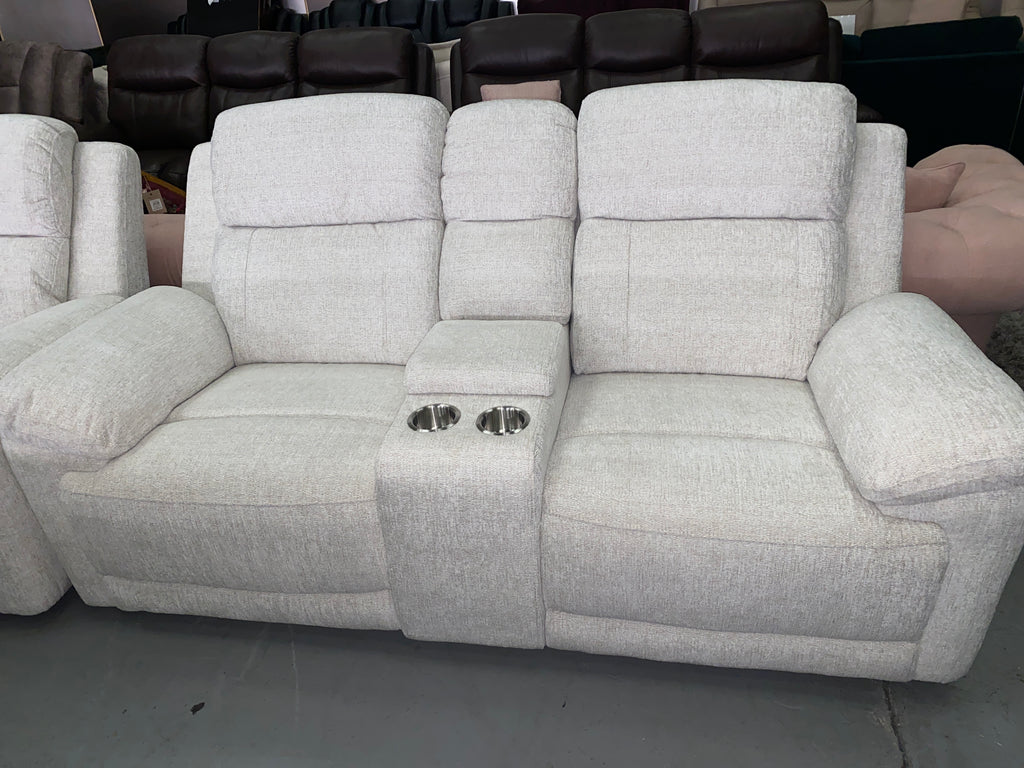 3+2 Cream Fabric - Electric Recliner Sofa Set