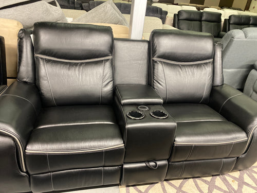 3+2 Black Leather - Electric Recliner Sofa Set - With Music Speakers + LED Lights etc.