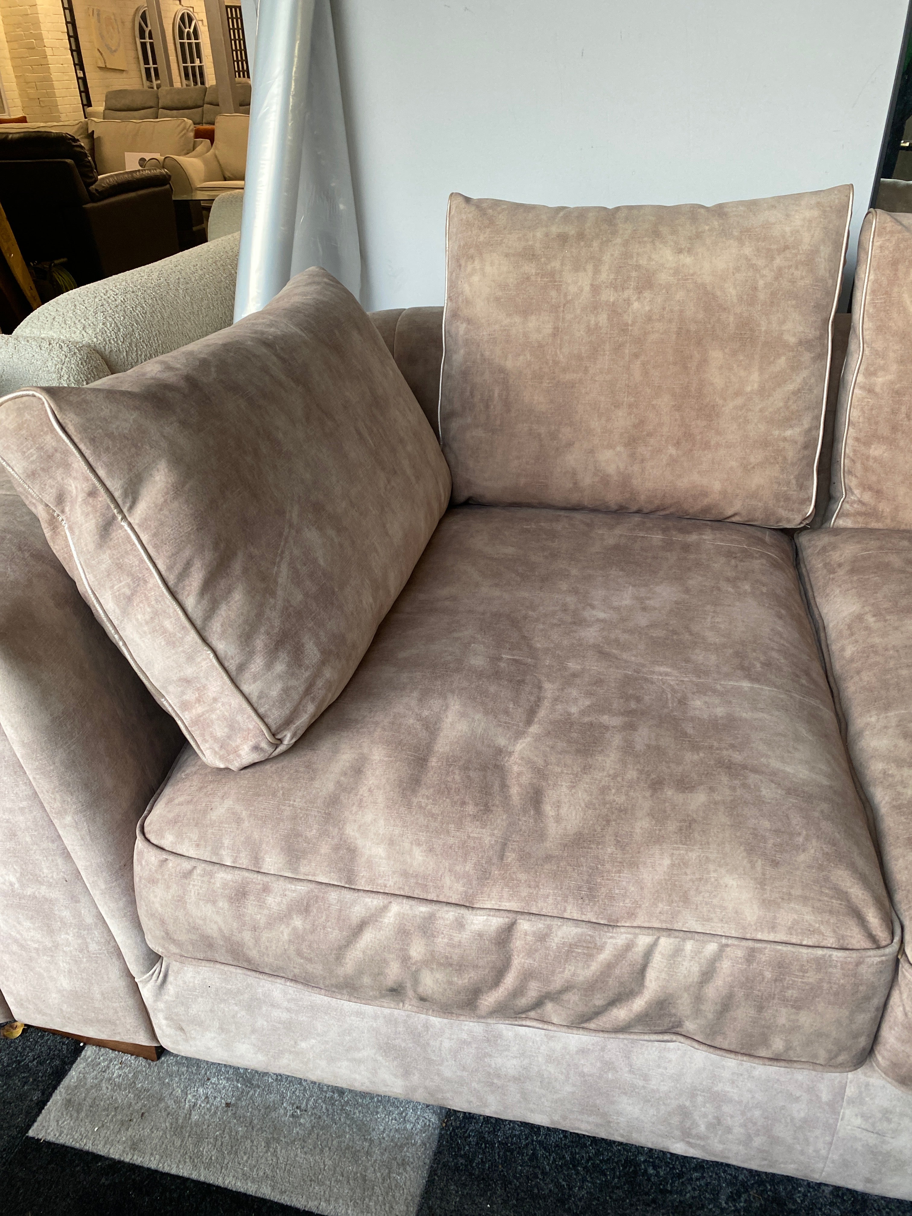 Beige Fabric 2.5 Seater Sofa