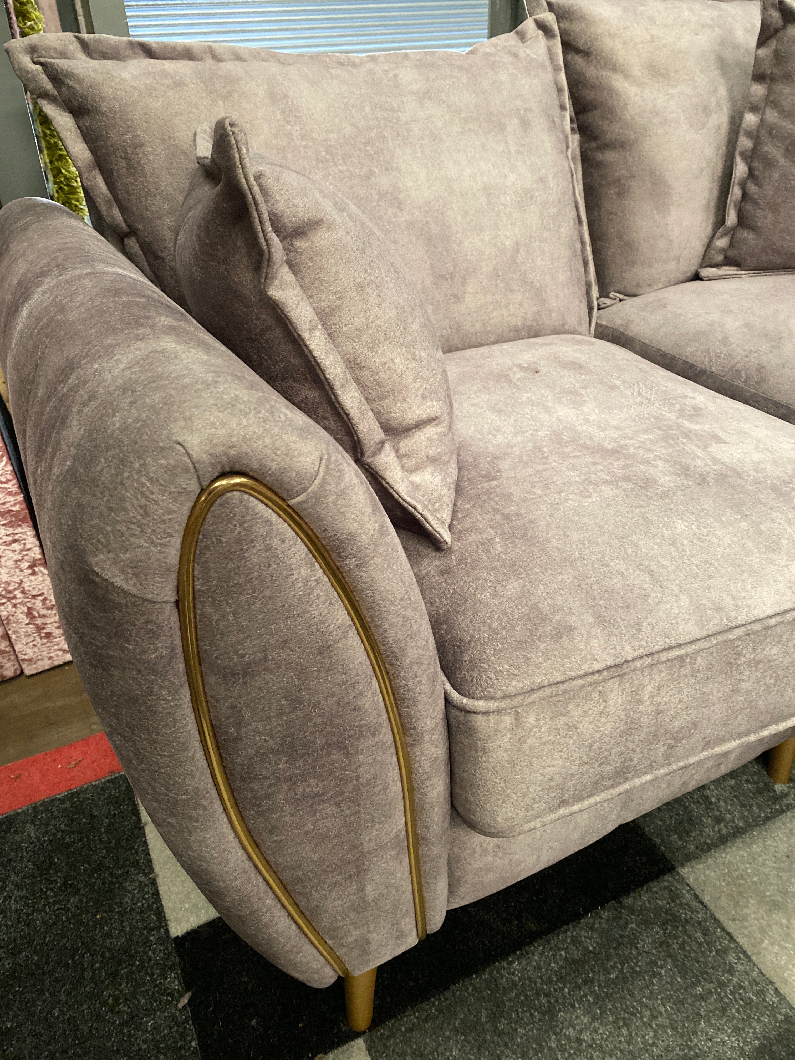 Grey Fabric Corner Sofa