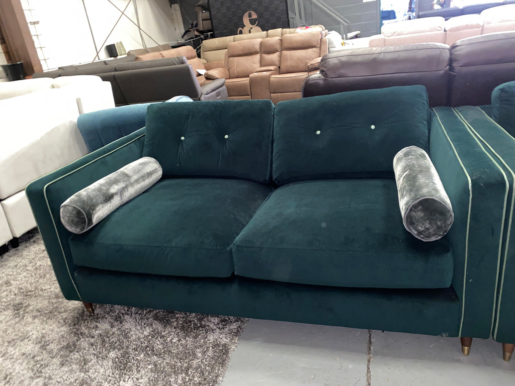 2+1 Green Velvet Sofa Set