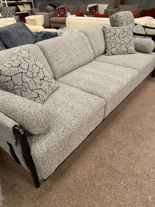 3+1 Grey Fabric Sofa Set - With Adjustable Backs