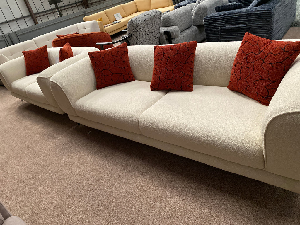 3+2 Cream Fabric Sofa Set