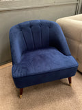 Blue Velvet Tub Chair