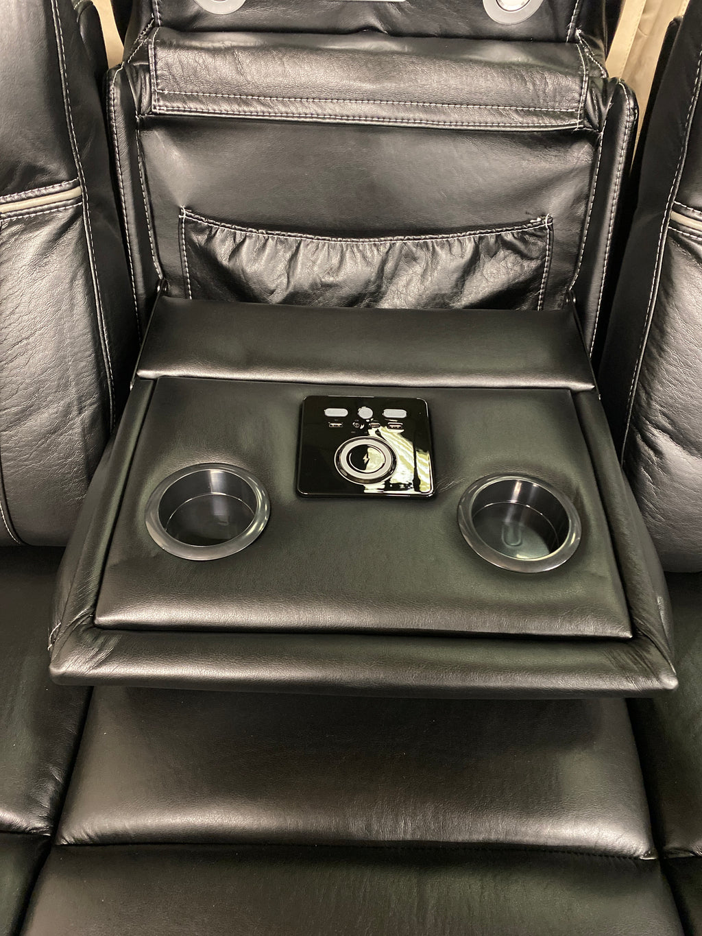 3+2 Black Leather - Electric Recliner Sofa Set - With Music Speakers + LED Lights etc.