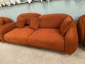 Orange Fabric 3+2+1 Sofa Set