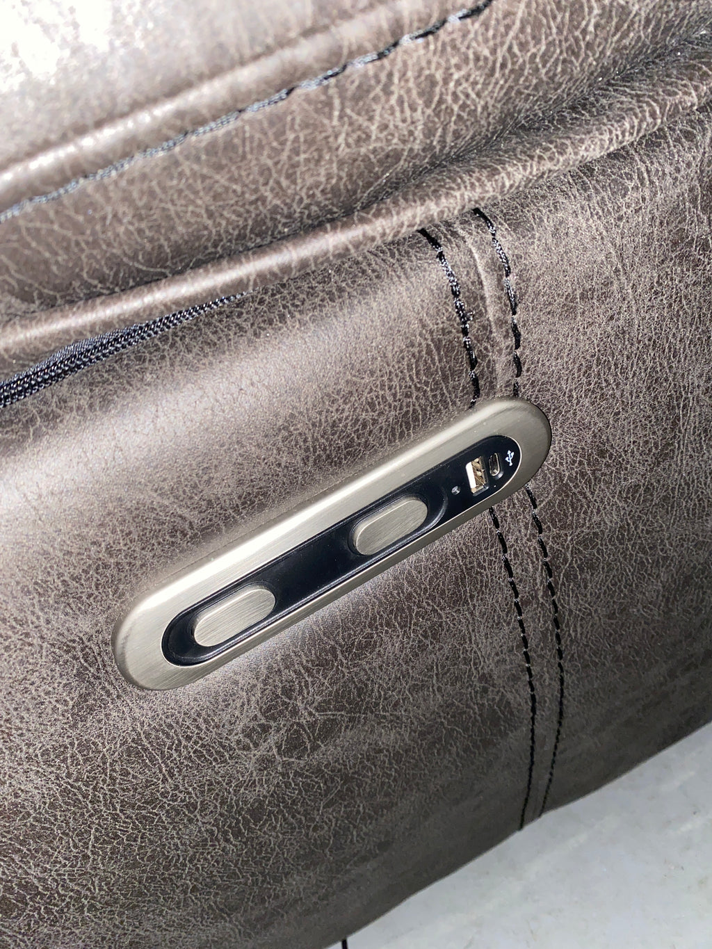 3+2 Black Fabric - Electric Recliner Sofa Set