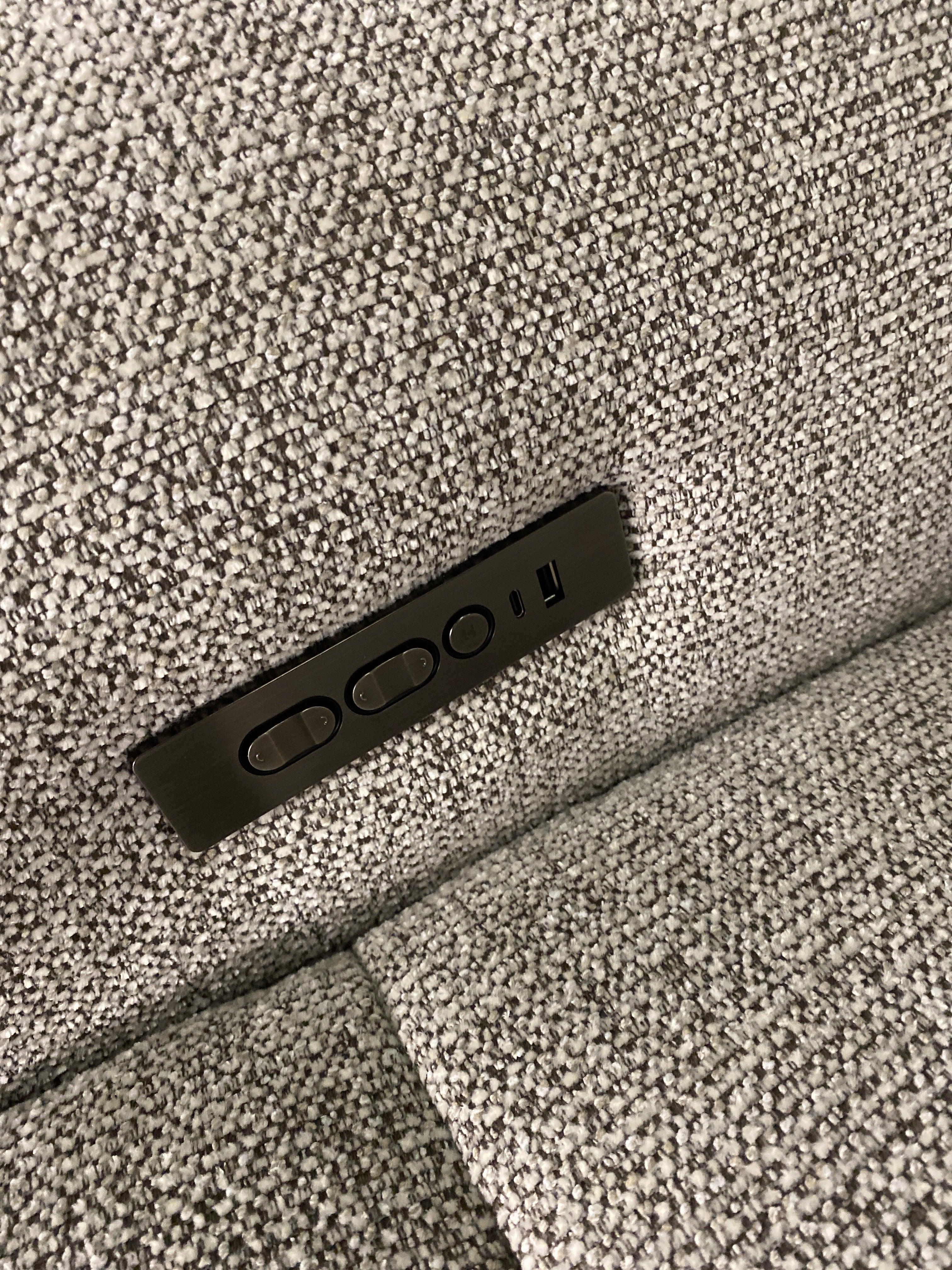 3+2 Grey Fabric Sofa Set - Electric Recliner with Electric Headrests