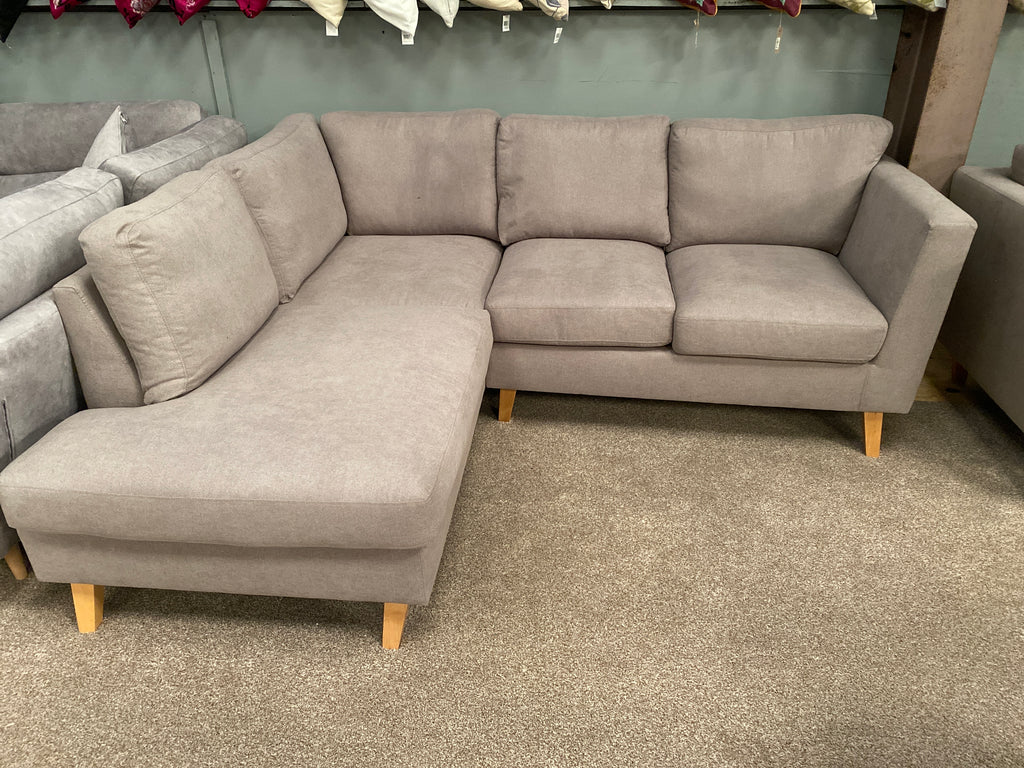 Grey Fabric Corner Sofa