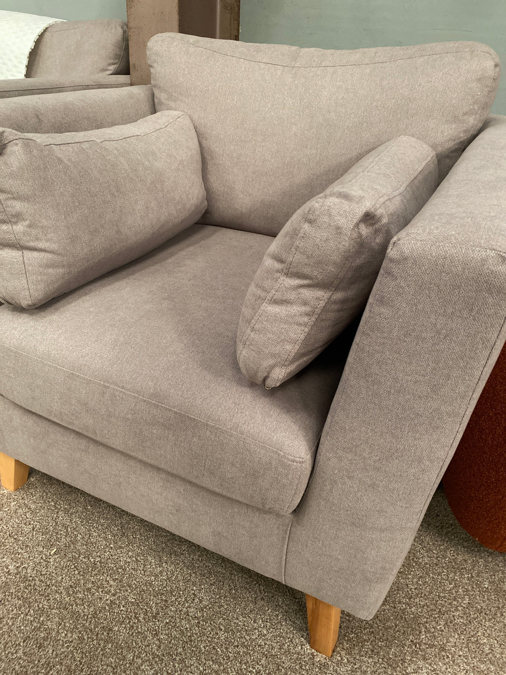 Grey Fabric Armchair