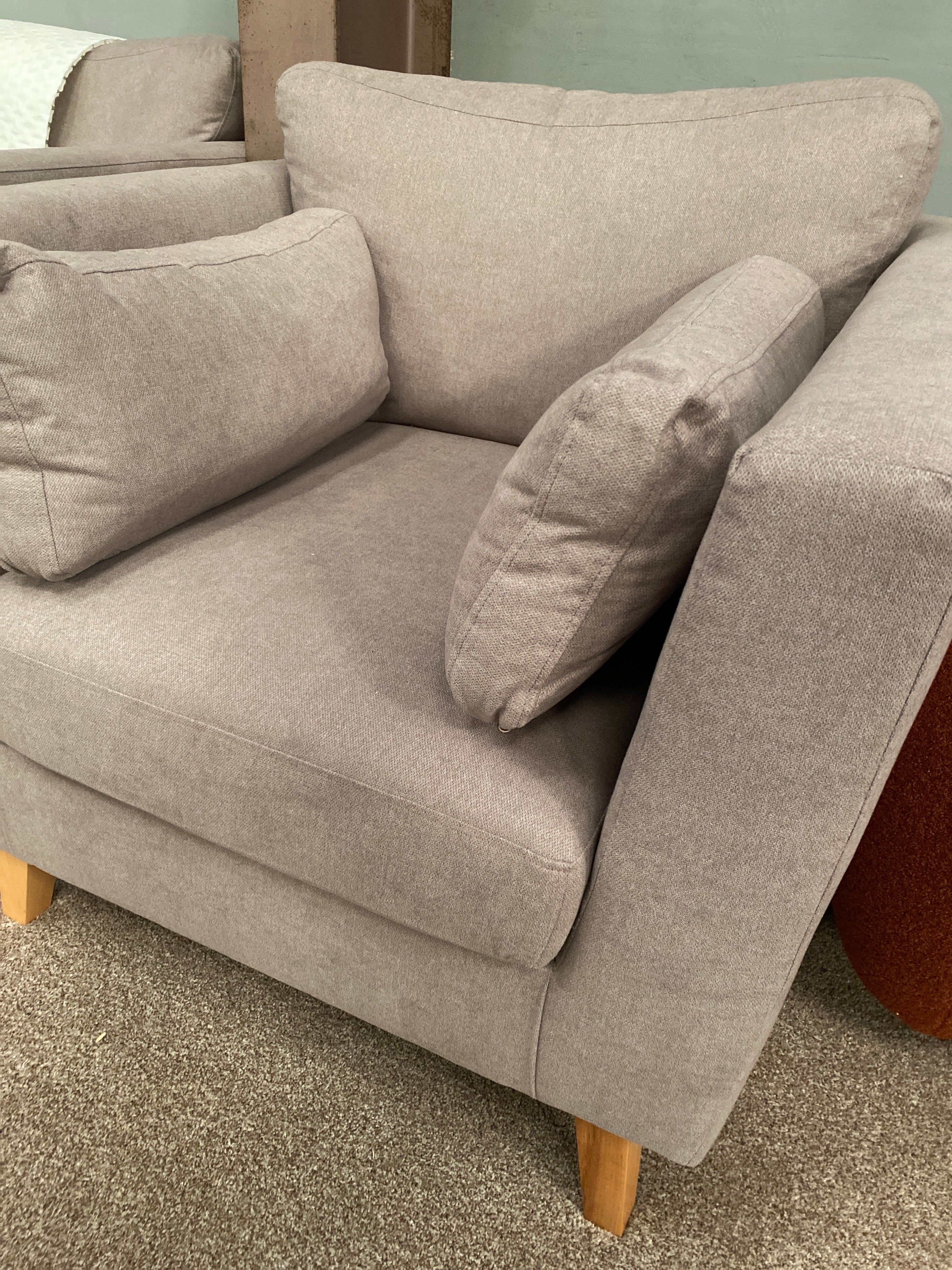 Grey Fabric Armchair