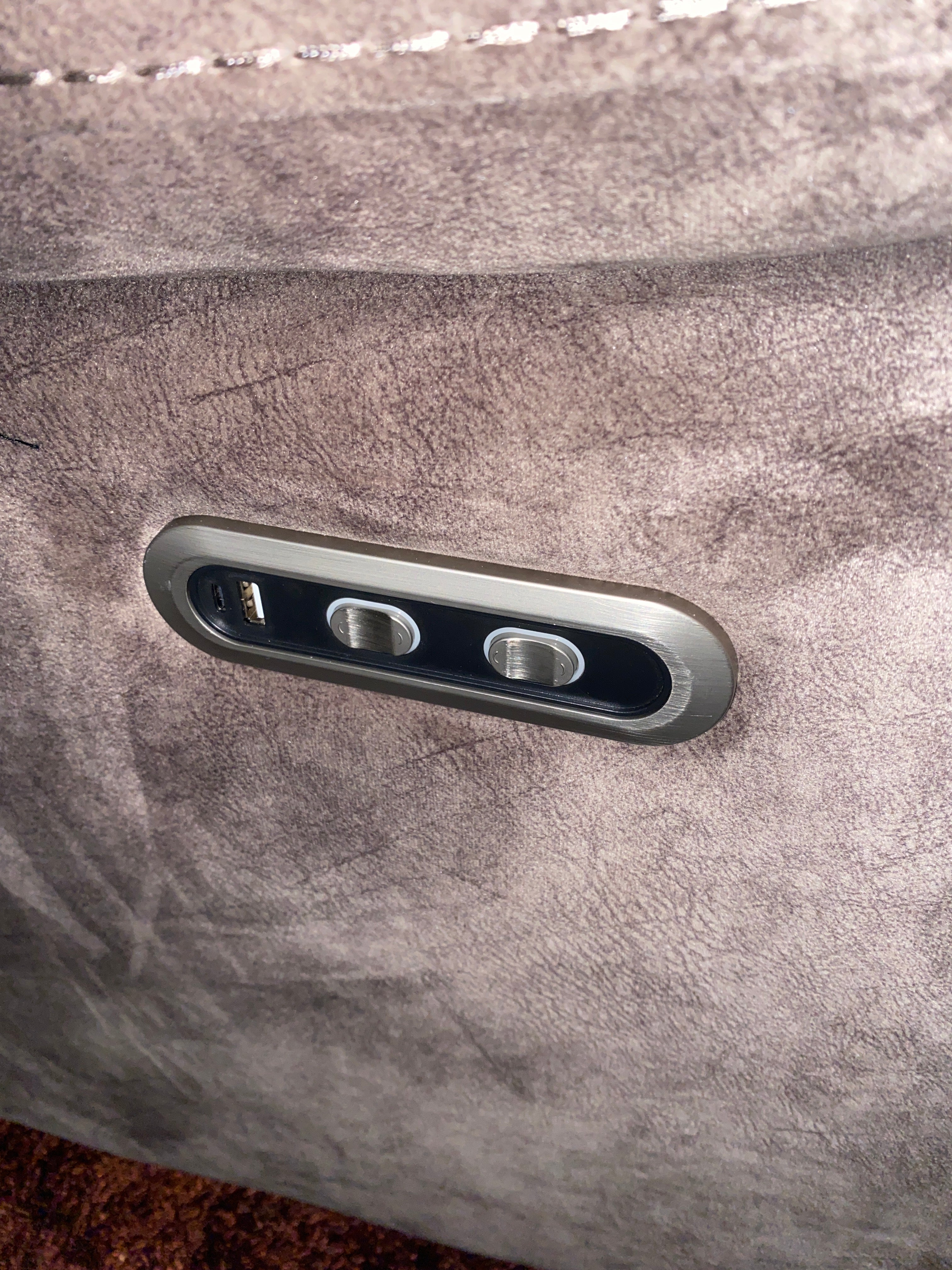 3+2 Brown Velvet - Electric Recliner Sofa Set