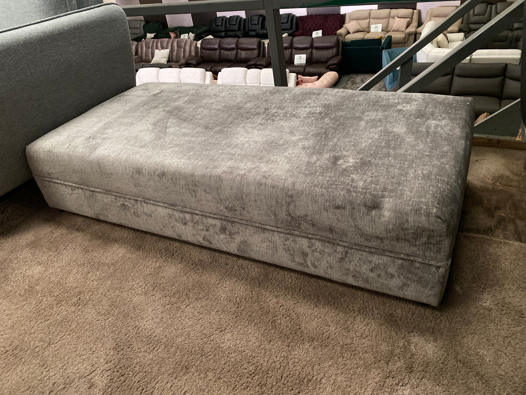Grey Fabric Footstool