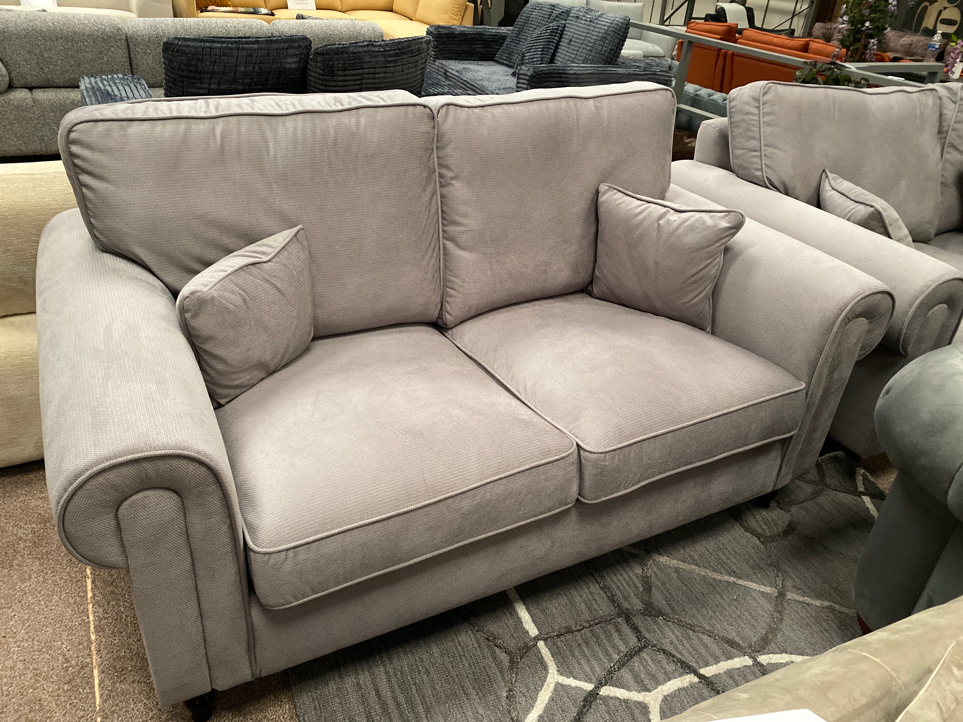3+2 Grey Fabric Sofa Set