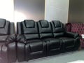 3+2 Black Leather - Electric Recliner Sofa Set - With LED Lights