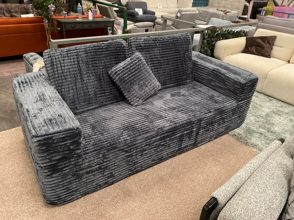 3+2 Grey Cord Fabric Sofa Set