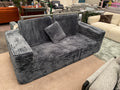 3+2 Grey Cord Fabric Sofa Set