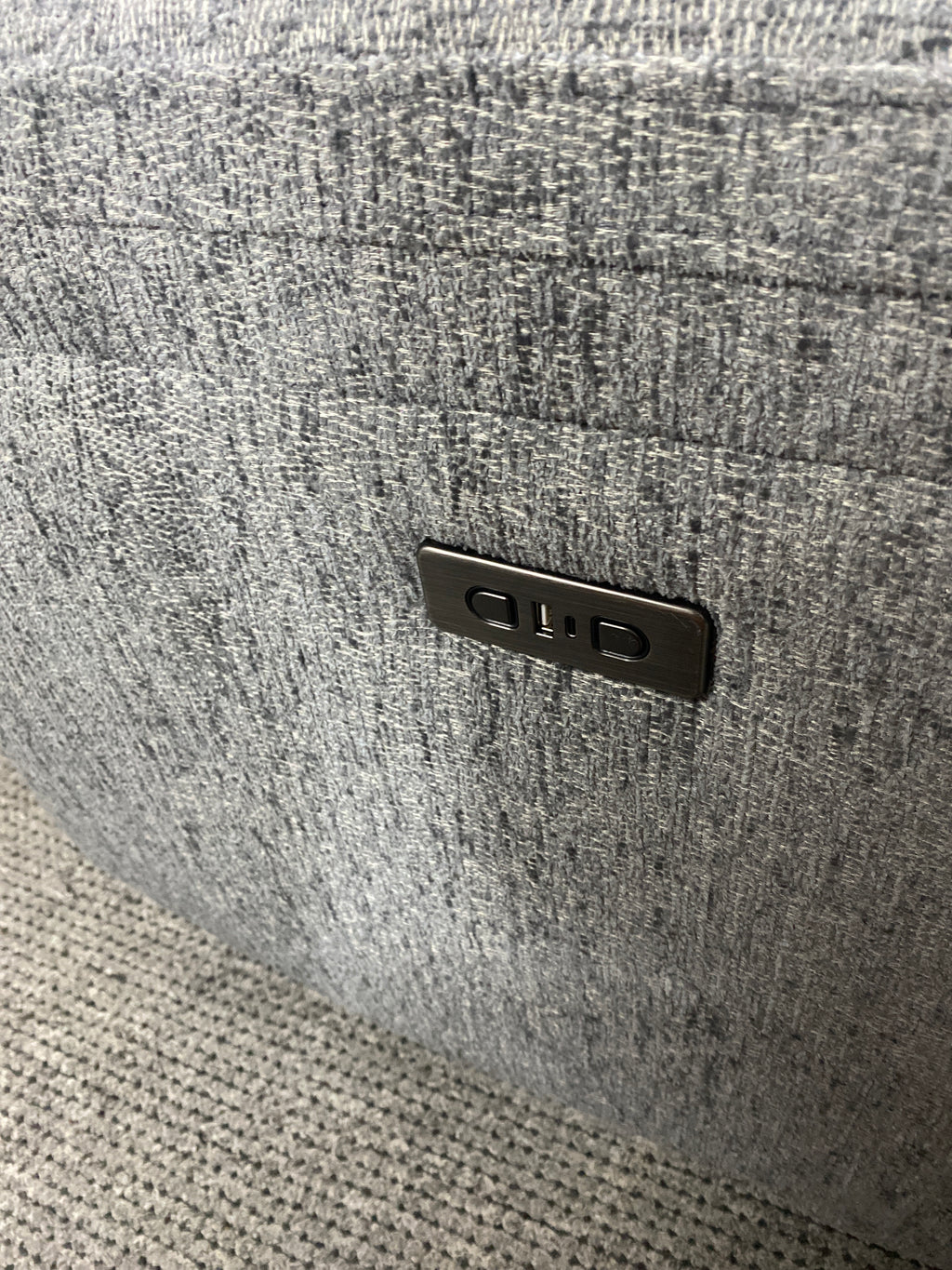 3+1+1 Grey Fabric - Electric Recliner Sofa Set