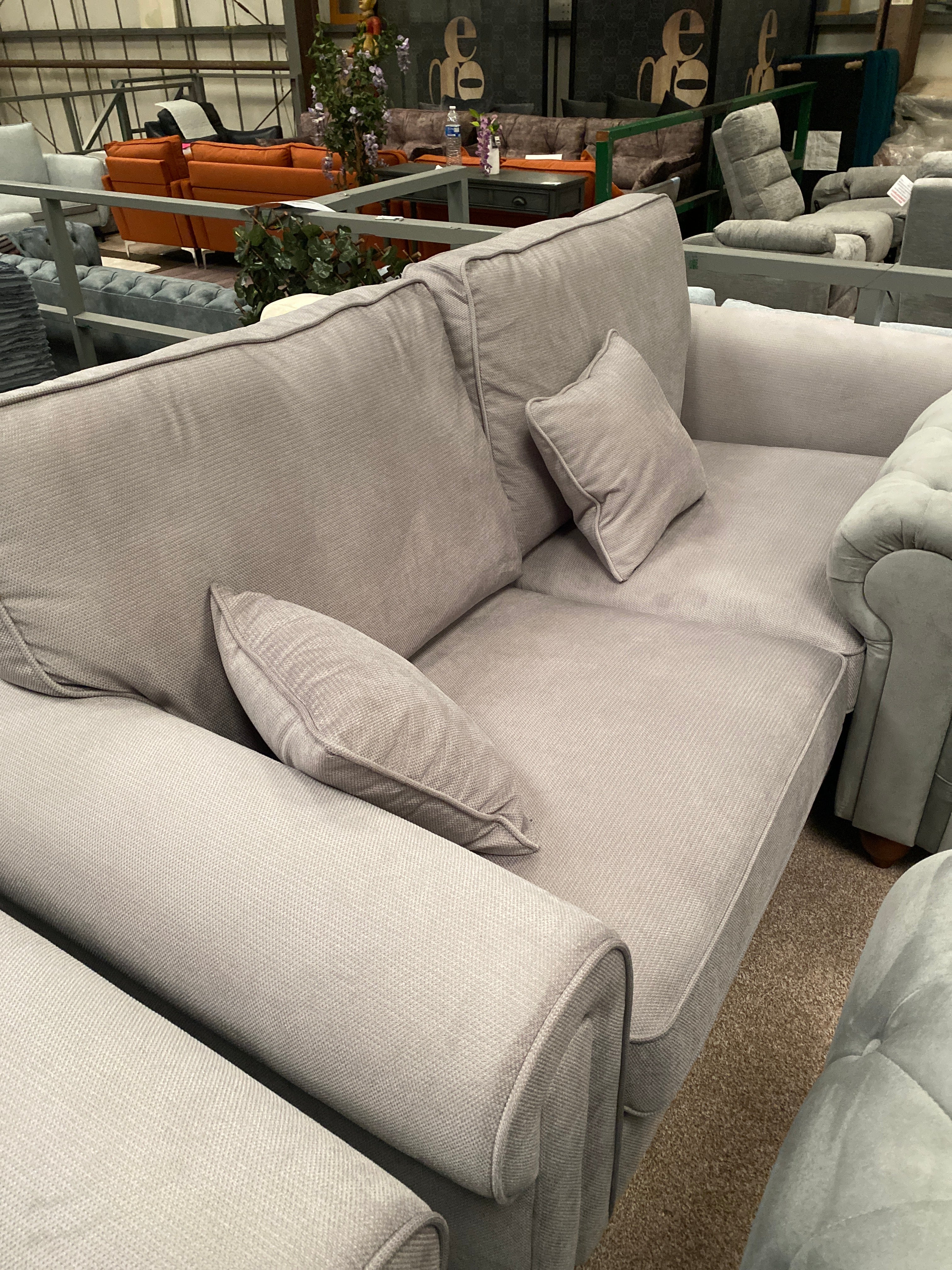 3+2 Grey Fabric Sofa Set