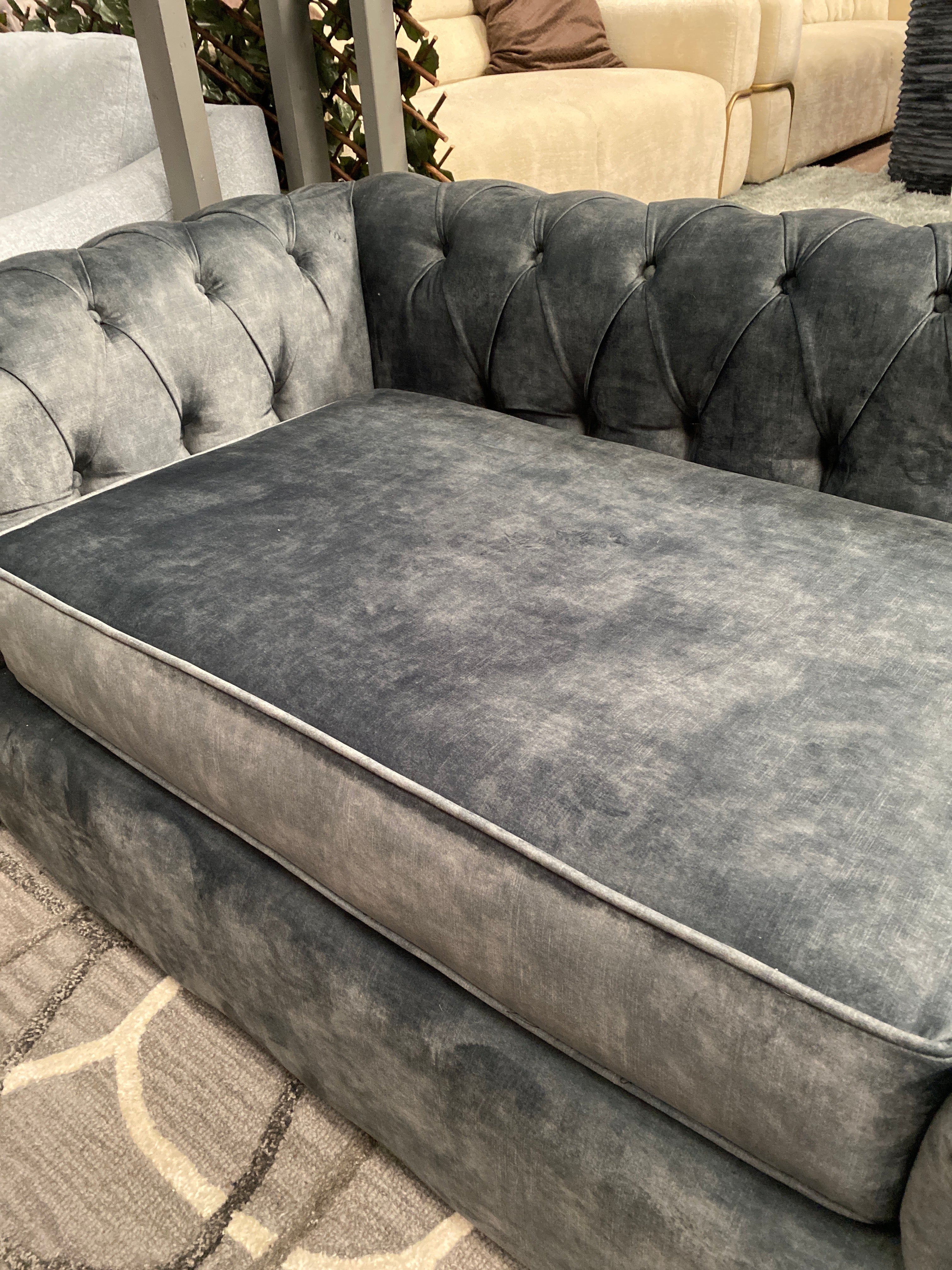 Velvet Chesterfield 4 Seater Sofa