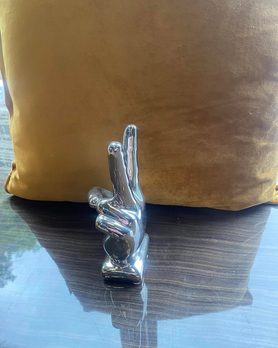 Chrome Ornament - Peace Sign