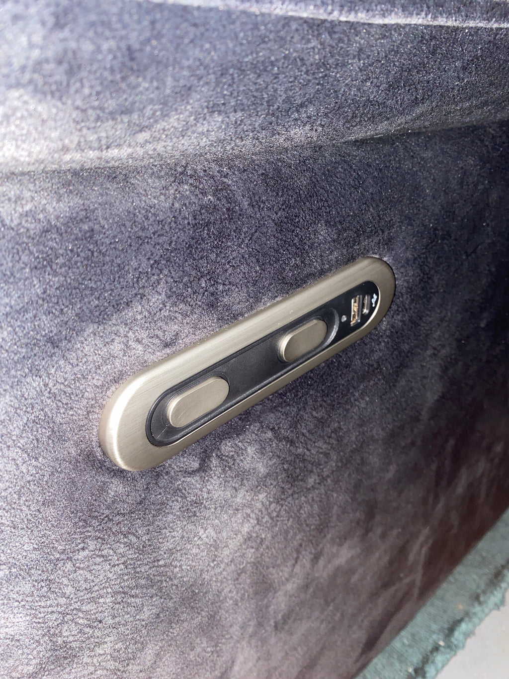 3+2 Grey Velvet - Electric Recliner Sofa Set