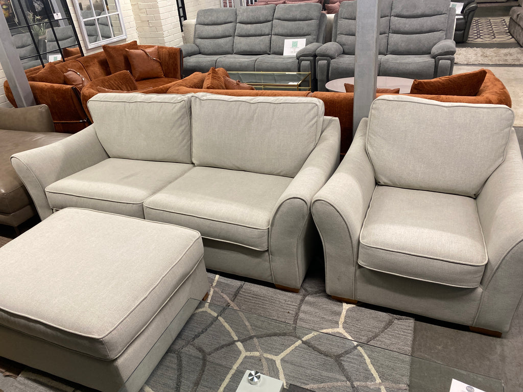 3 + 1 + Stool Fabric Sofa Set