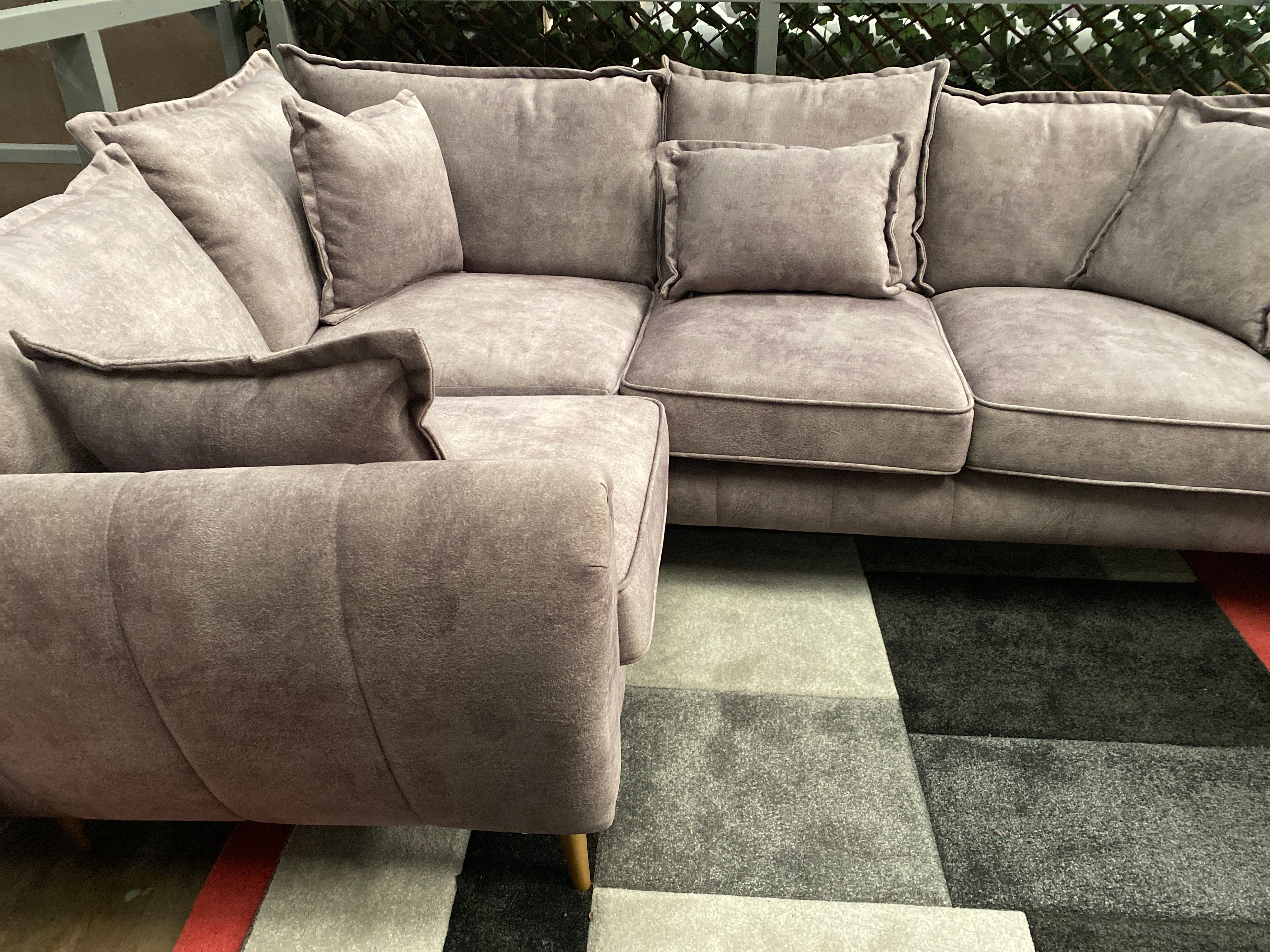 Grey Fabric Corner Sofa