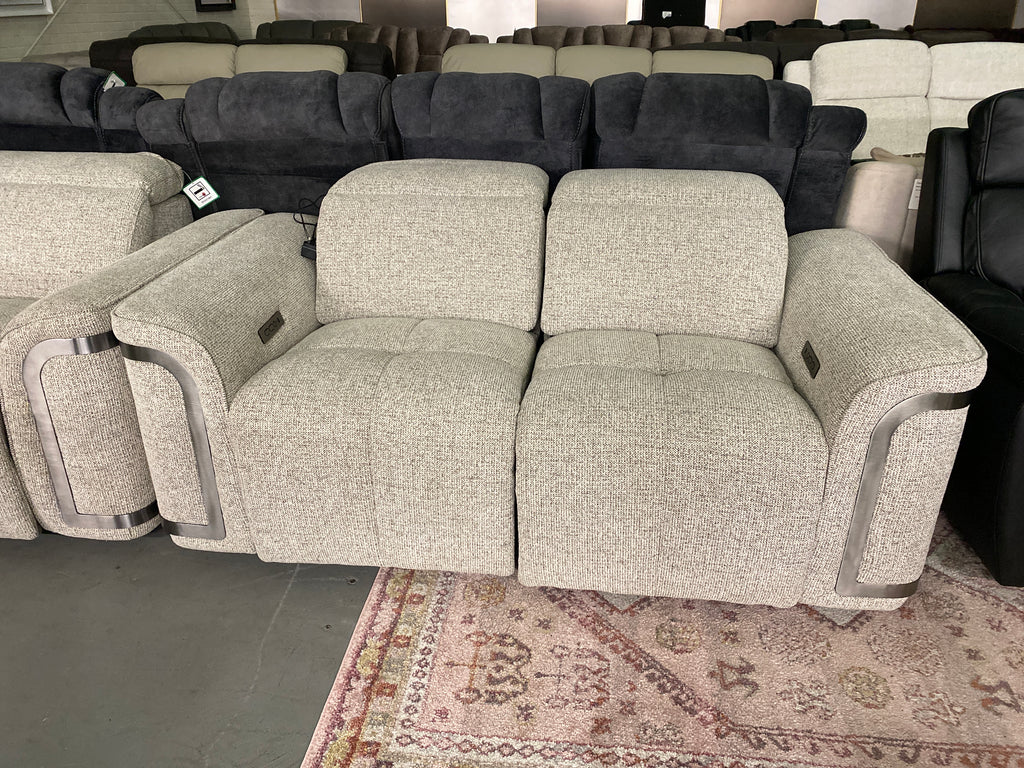 3+2 Grey Fabric Sofa Set - Electric Recliner with Electric Headrests