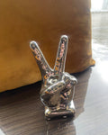 Chrome Ornament - Peace Sign
