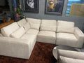 Beige Fabric Corner Sofa