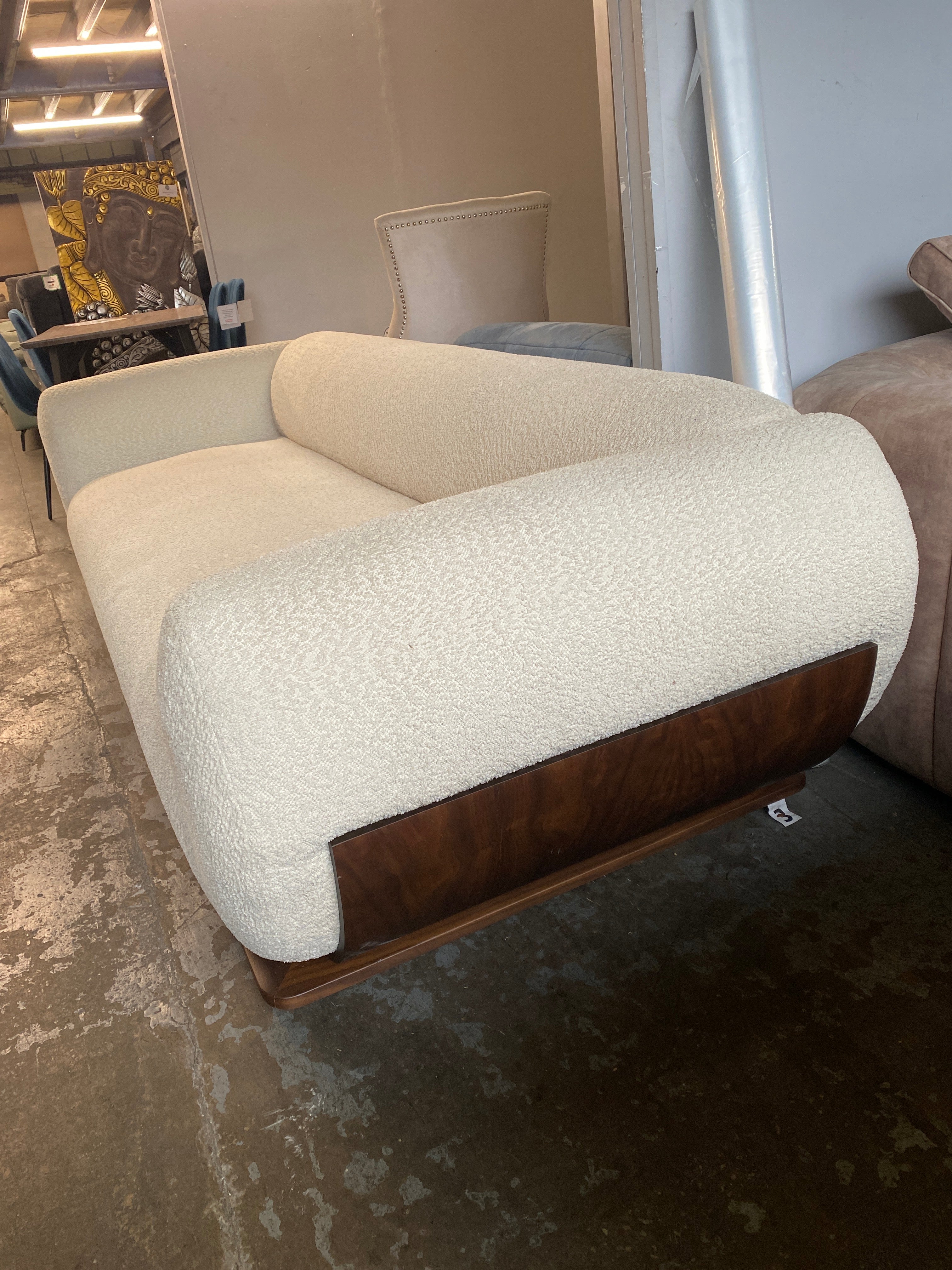 Cream Fabric 4 Seater Sofa