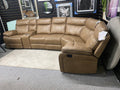 Manual Recliner Corner Sofa - Tan Colour